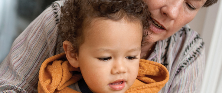 Grandmother and toddler